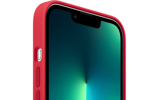 Coque pour iPhone 13 Pro Max silicone magnétique (comp MagSafe) Rouge Novodio