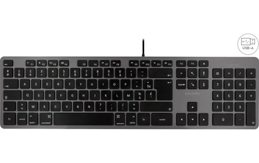 Novodio Touch Keyboard USB-A Gris Sidéral - Clavier AZERTY Mac