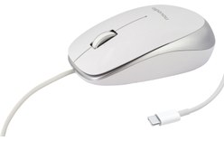 Novodio Optical Mouse USB-C Argent - Souris optique filaire 1600 DPI Mac/PC