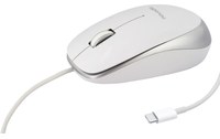 Novodio Optical Mouse USB-C Argent - Souris optique filaire 1600 DPI Mac/PC