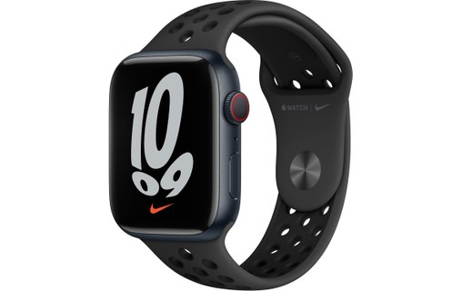 Apple Watch Nike Series 7 45 mm OLED Noir GPS + Cellulaire
