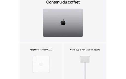 Apple MacBook Pro 14" M1 Pro 2021 1To/16Go CPU 10 core GPU 16 core Gris sidéral