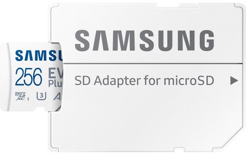 Carte microSDXC Samsung EVO Plus 256 Go avec adaptateur SD, UHS-I, V30