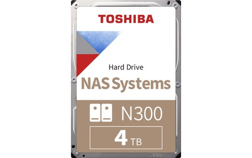 Toshiba N300 4 To - Disque dur 7200 tr/min pour NAS - HDWG440UZSVA