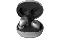 Écouteurs sans fil KEF Mu3 à réduction de bruit, Argent - Bluetooth