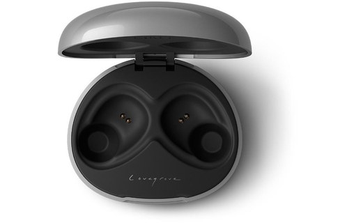 Écouteurs sans fil KEF Mu3 à réduction de bruit, Argent - Bluetooth