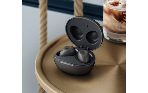 Écouteurs sans fil KEF Mu3 à réduction de bruit, Argent - Bluetooth