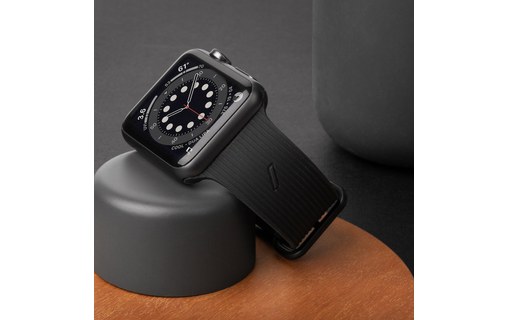 Bracelet Silicone pour Apple Watch 42/44/45 mm - Native Union Curve Strap - Noir