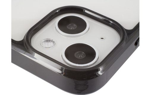 Coque pour iPhone 13 avec bandoulière - Transparent/noir - Novodio