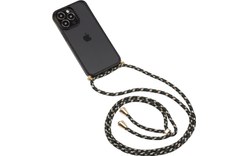 Coque pour iPhone 13 Pro avec bandoulière - Transparent/noir - Novodio