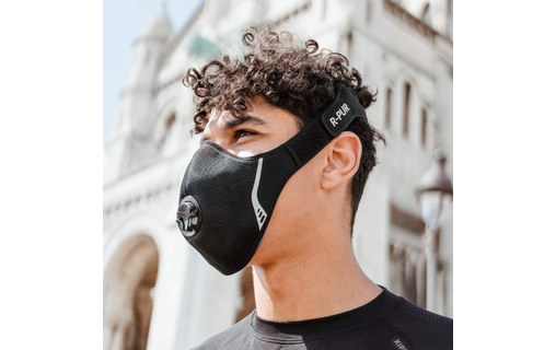R-PUR Nano Sport Noir - Masque anti-pollution FFP3
