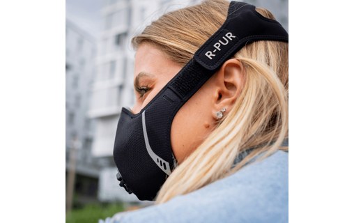 R-PUR Nano Sport Noir - Masque anti-pollution FFP3
