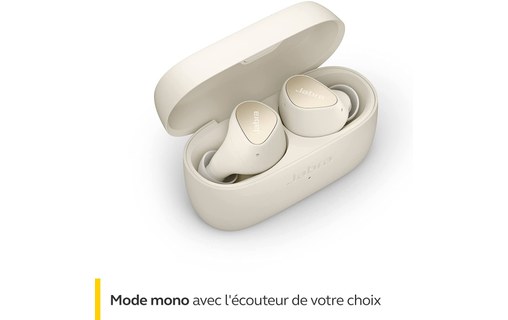 Écouteurs sans fil Jabra Elite 3 à réduction de bruit, Beige - Bluetooth