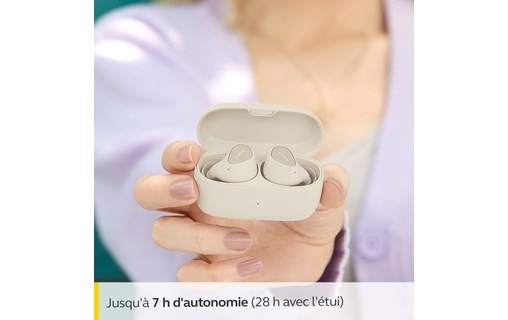Écouteurs sans fil Jabra Elite 3 à réduction de bruit, Beige - Bluetooth