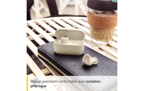 Écouteurs sans fil Jabra Elite 3 à réduction de bruit, Beige - Bluetooth
