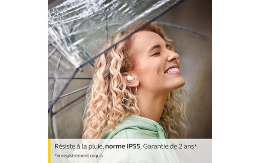 Écouteurs sans fil Jabra Elite 3 à réduction de bruit, Beige - Bluetooth