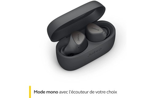 Écouteurs sans fil Jabra Elite 3 à réduction de bruit, Gris - Bluetooth