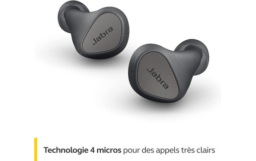 Écouteurs sans fil Jabra Elite 3 à réduction de bruit, Gris - Bluetooth