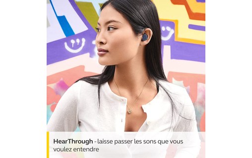 Écouteurs sans fil Jabra Elite 3 à réduction de bruit, Bleu marine - Bluetooth