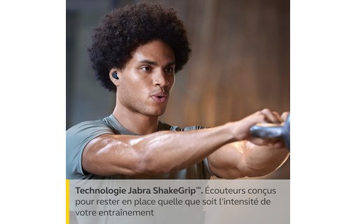 Écouteurs sport Jabra Elite 7 Active + chargeur sans fil, Bleu marine, Bluetooth