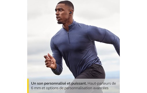 Écouteurs sport Jabra Elite 7 Active + chargeur sans fil, Bleu marine, Bluetooth