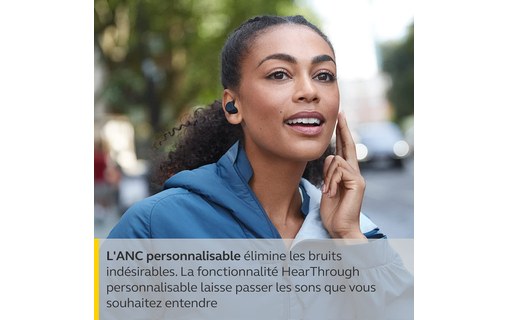 Écouteurs sport Jabra Elite 7 Active + chargeur sans fil, Bleu marine, Bluetooth