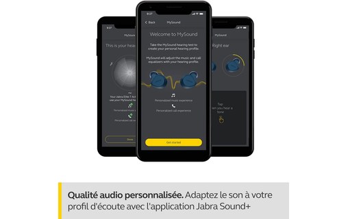 Écouteurs sport Jabra Elite 7 Active + chargeur sans fil, Bleu marine, Bluetooth