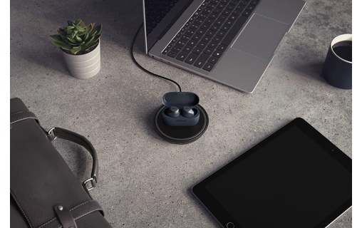 Écouteurs sport Jabra Elite 7 Active + chargeur sans fil, Bleu marine, Bluetooth