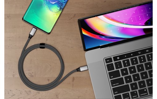 Câble de charge USB-C vers USB-C 100 W 2 mètres - Violet - Satechi