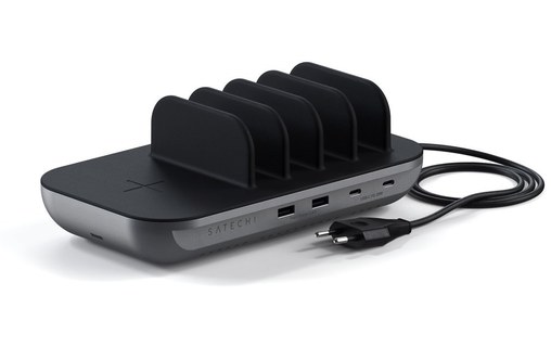 Satechi Dock5 - Station de charge 4 ports + Qi pour iPhone & iPad