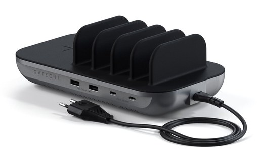 Satechi Dock5 - Station de charge 4 ports + Qi pour iPhone & iPad