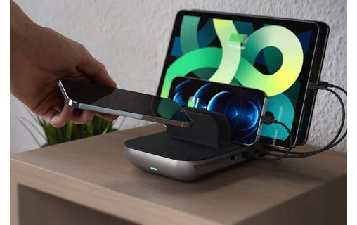 Satechi Dock5 - Station de charge 4 ports + Qi pour iPhone & iPad