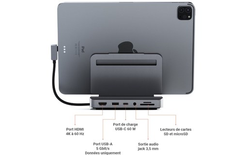 Satechi Support et Hub pour iPad Pro et tablette USB-C
