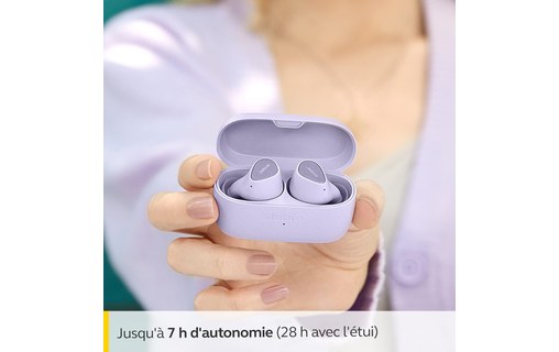 Écouteurs sans fil Jabra Elite 3 à réduction de bruit, Violet - Bluetooth