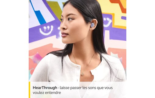 Écouteurs sans fil Jabra Elite 3 à réduction de bruit, Violet - Bluetooth