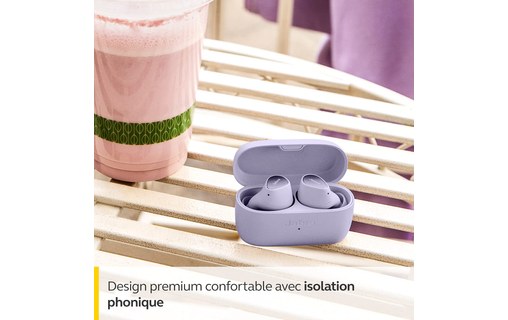 Écouteurs sans fil Jabra Elite 3 à réduction de bruit, Violet - Bluetooth