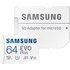 Carte microSDXC Samsung EVO Plus 64 Go avec adaptateur SD, UHS-I, V30