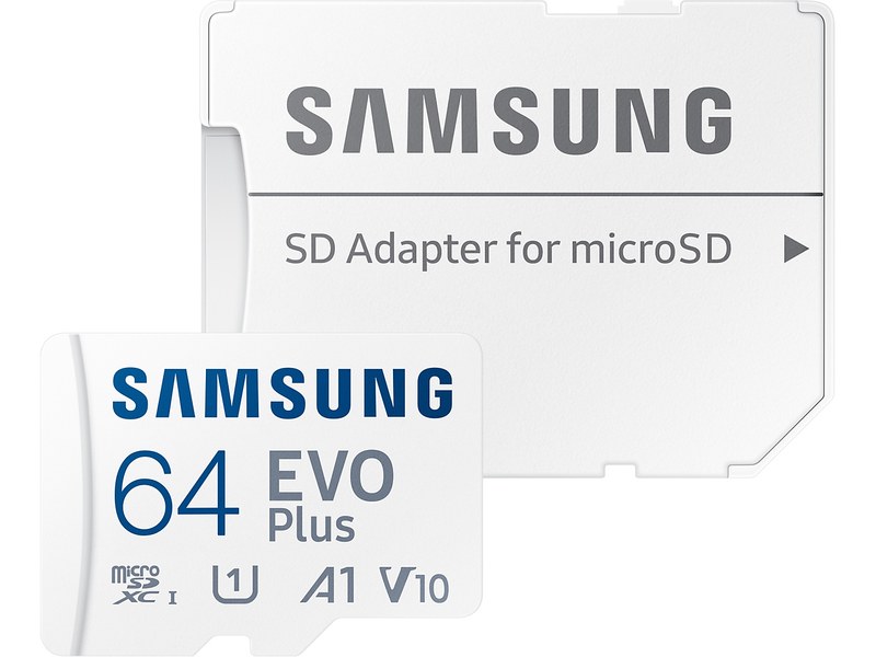 Samsung 64 Go Carte mémoire EVO Plus Micro SD Classe 10 avec adaptateur SD  à prix pas cher