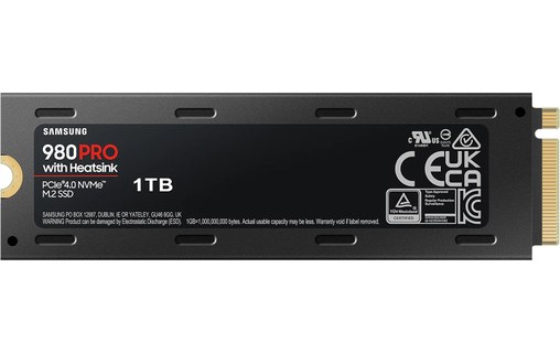 Samsung disque SSD Série 980 PRO 1 To - Compatible PS5 - M.2 NVMe