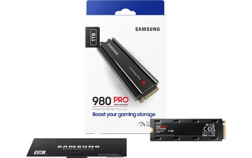 Samsung disque SSD Série 980 PRO 1 To - Compatible PS5 - M.2 NVMe