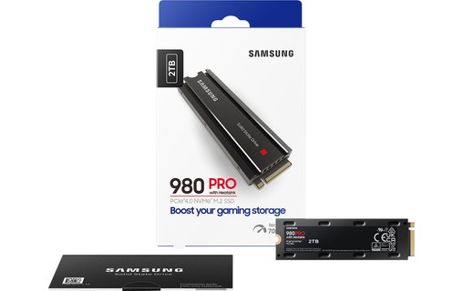 Samsung disque SSD Série 980 PRO 2 To - Compatible PS5 - M.2 NVMe