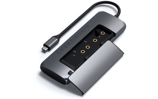 Satechi dock USB-C hybride 4 ports avec emplacement pour SSD M.2 SATA