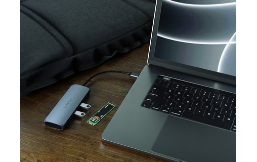 Satechi dock USB-C hybride 4 ports avec emplacement pour SSD M.2 SATA