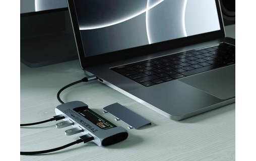 Satechi dock USB-C hybride 4 ports avec emplacement pour SSD M.2 SATA