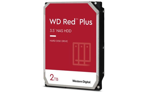 Western Digital WD Red Plus 2 To - Disque dur 5400 tr/min pour NAS - WD20EFZX