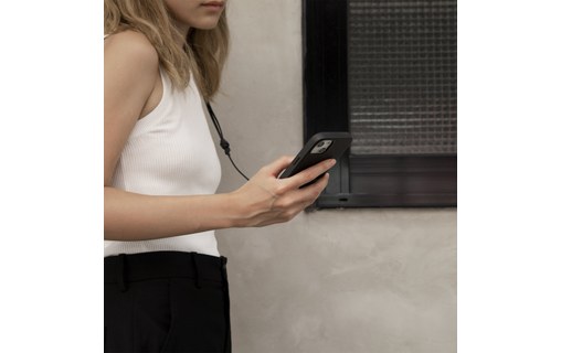 Native Union - Bandoulière en cuir pour coque CLIC Pop ou CLIC Classic - Noir