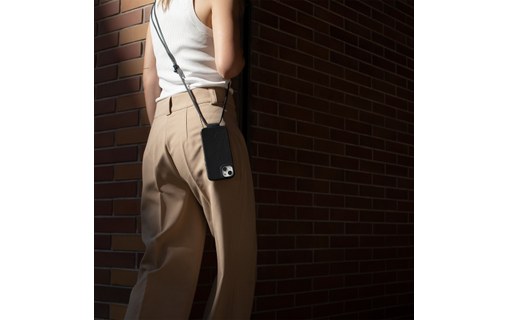 Native Union - Bandoulière en cuir pour coque CLIC Pop ou CLIC Classic - Noir