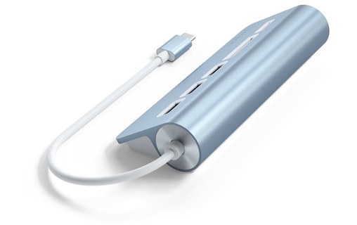 Satechi Hub Type-C Aluminium Bleu - Hub USB 3.0 et lecteur de cartes