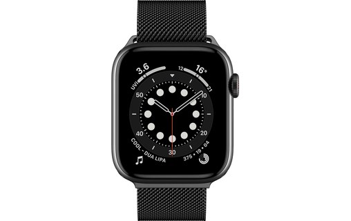 SwitchEasy Bracelet à maille milanaise pour Apple Watch 42/44/45 mm - Noir
