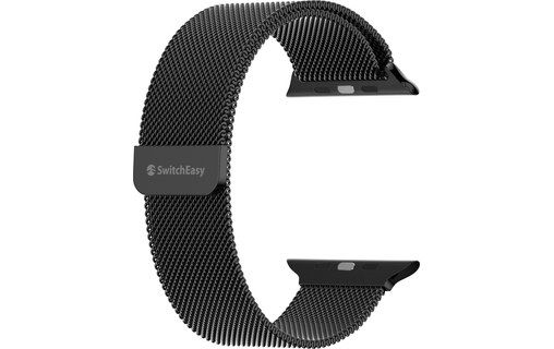 SwitchEasy Bracelet à maille milanaise pour Apple Watch 42/44/45 mm - Noir